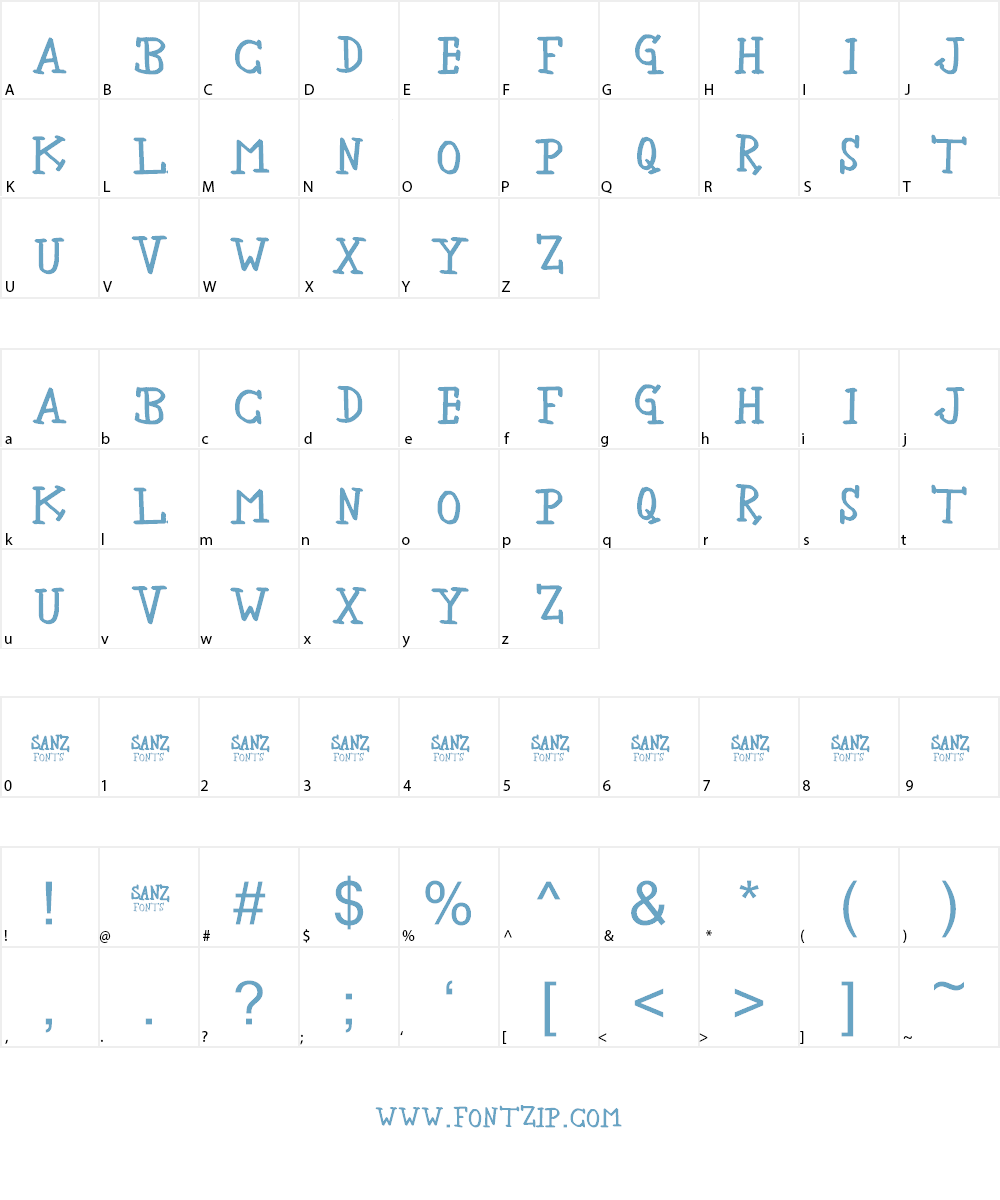 newbie serif Font Character